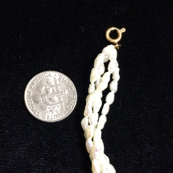 🖤14Kt gold & Pearls💕bracelet - Picture 6 of 6